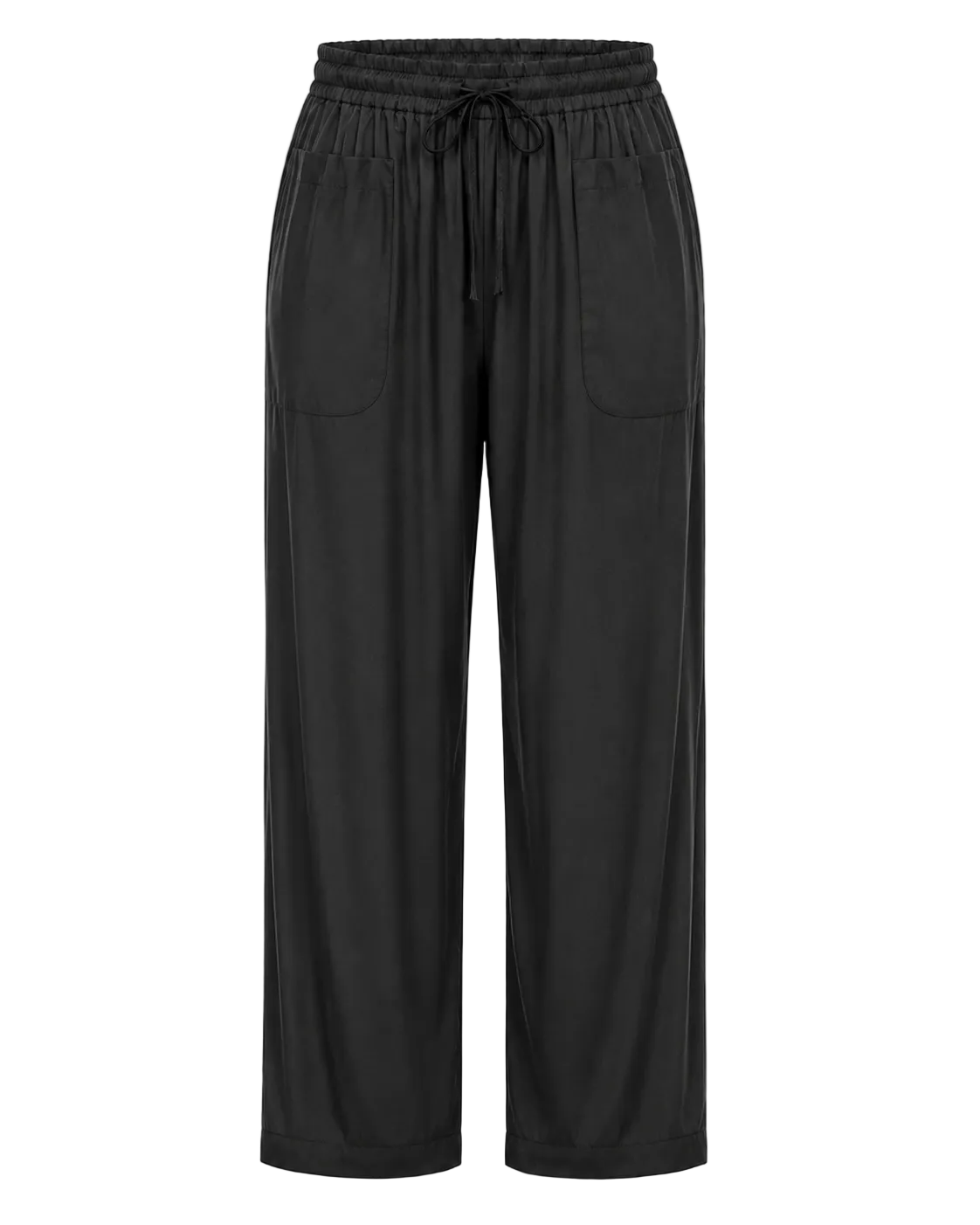 Flowy Drawstring Pants - Black