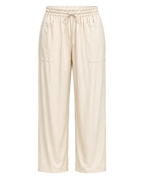 Flowy Drawstring Pants - Warm Ivory