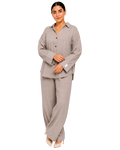 Relaxed Linen Shirt & Pants Set - Mushroom Taupe